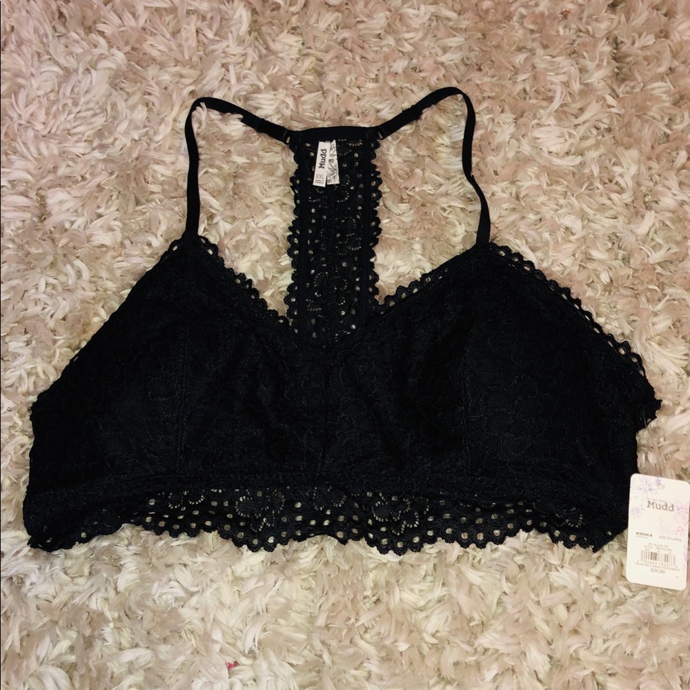 Juniors' Mudd® Rectangle Racerback Bralette
